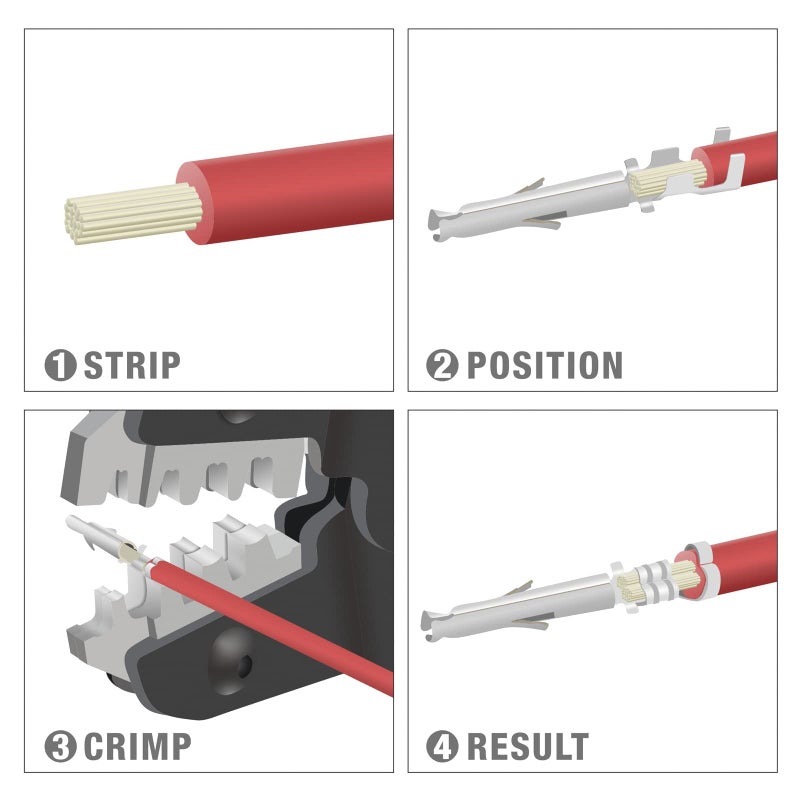 IWISS أدوات ضغط الأسلاك iCrimp SN-2549 ذات العتلة لـ JST ZH 1.5mm، PH 2.0mm، XH 2.5mm، VH 3.96mm، JWPS 4.0mm، أطراف مفتوحة من نوع Dupont 2.54mm، AWG28-18 (0.08-1.0mm²) - Image 5